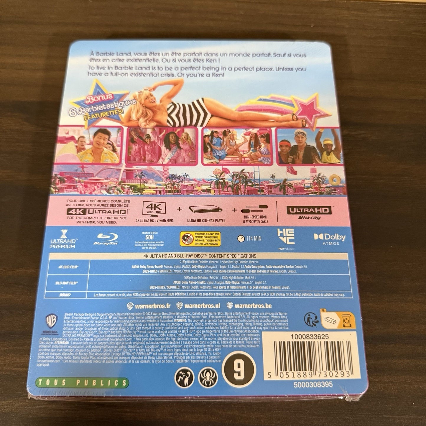 Barbie Pink Cover (4K UHD + Blu-ray) Steel book EU Import New