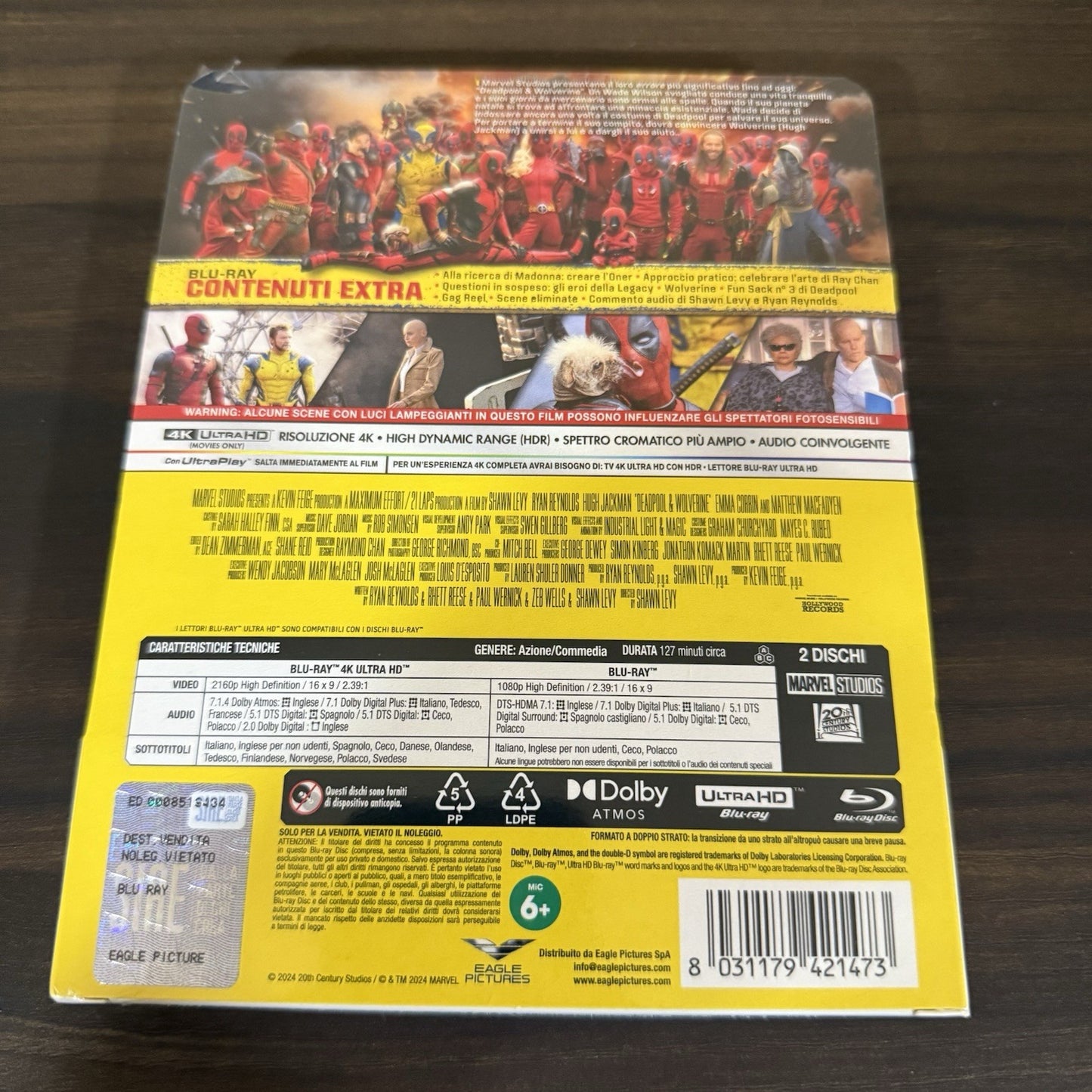 Deadpool & Wolverine w. Steelbook (4K UHD + Blu-ray, EU Import, Region Free) V1