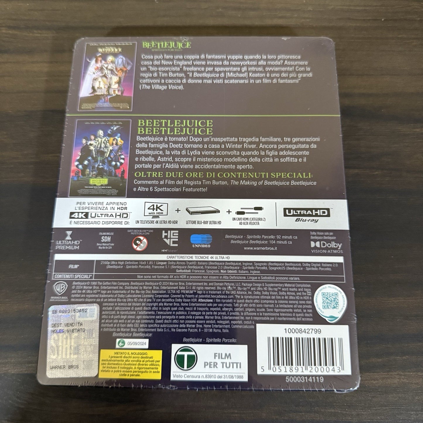 Beetlejuice 2-Film Collection (4K UHD + Blu-ray Steelbook) New