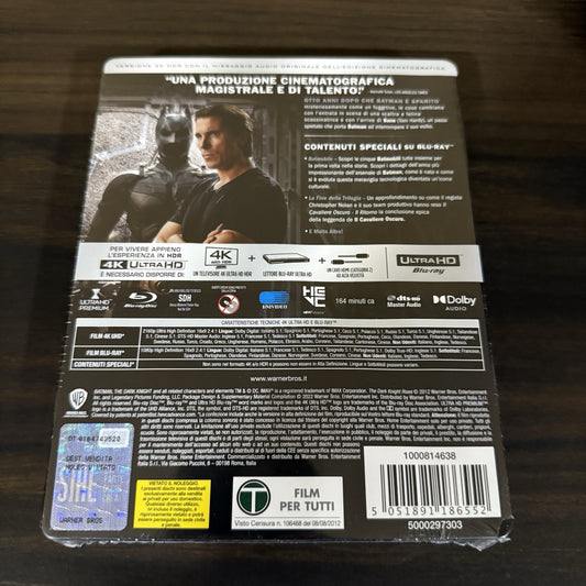 The Dark Knight Rises w. Steelbook (4K UHD + Blu-ray, EU Import, Region Free)