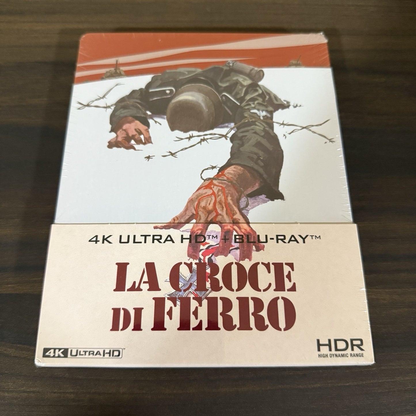 Cross of Iron w. Steelbook (4K UHD + Blu-ray, 1977, EU Import, Region Free) NEW