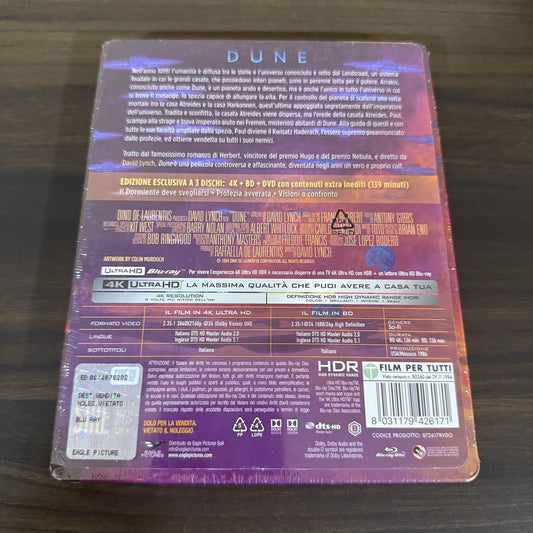 Dune w. Steelbook (4K UHD + Blu-ray, 1984, EU Import, Region Free) *NEW/SEALED*