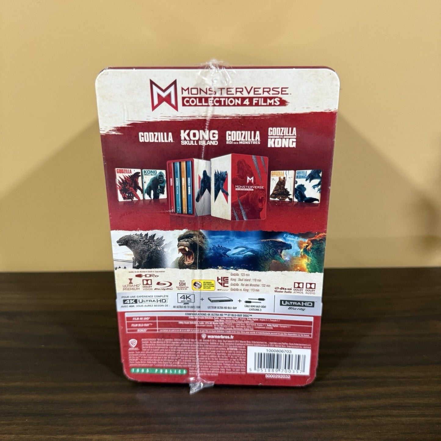 MONSTERVERSE 4-Film Collection 4K Steelbook- NEW-Free Box Shipping with Tracking