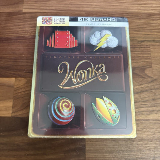 Wonka V1 Steelbook (4K UHD + Blu-ray, 2023, EU Import, Region Free) *NEW*