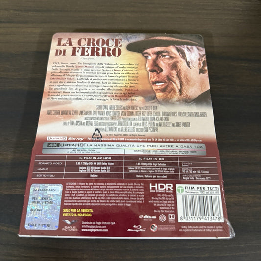 Cross of Iron w. Steelbook (4K UHD + Blu-ray, 1977, EU Import, Region Free) NEW