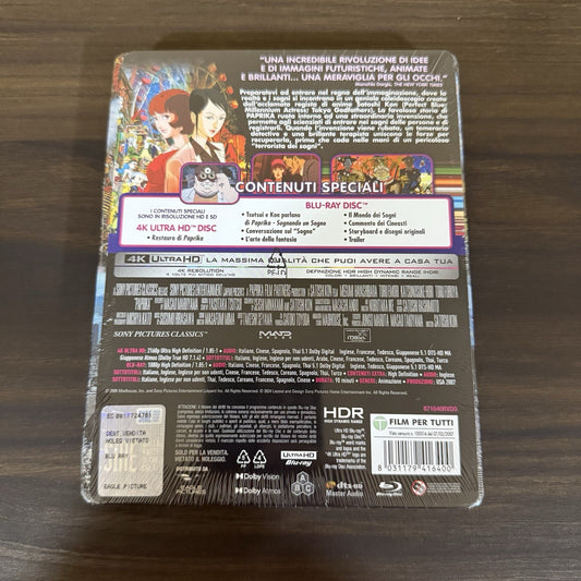 Paprika 4K Steelbook (4K UHD + Blu Ray, Limited Edition) Rare OOP NEW EU Import