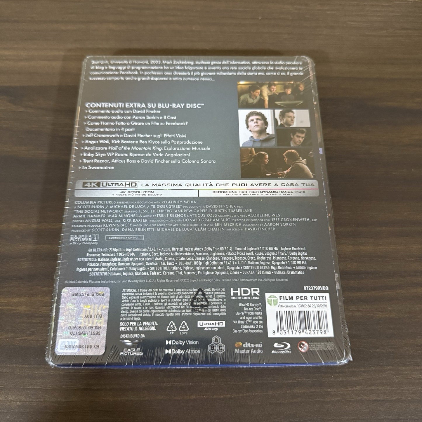 The Social Network w. Steelbook (4K UHD + Blu-ray, EU Import, Region Free) *NEW*