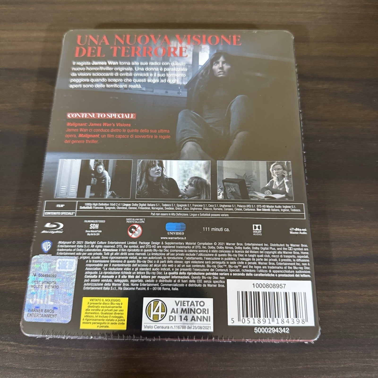Malignant w. Steelbook (Blu-ray, 2021, EU Import, Region Free) *NEW/SEALED*