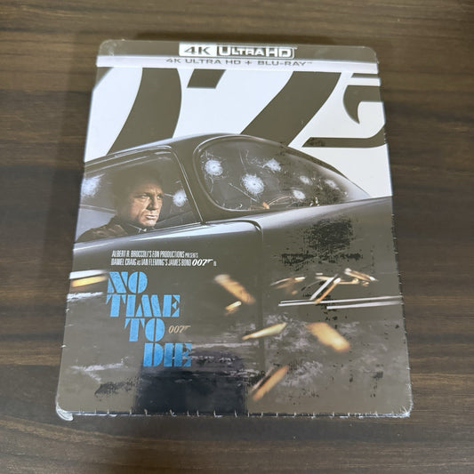 No Time to Die w. Steelbook (4K UHD + Blu-ray, James Bond, Region Free) *NEW*