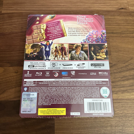 Wonka V2 Steelbook (4K UHD + Blu-ray, 2023, EU Import, Region Free) *NEW*