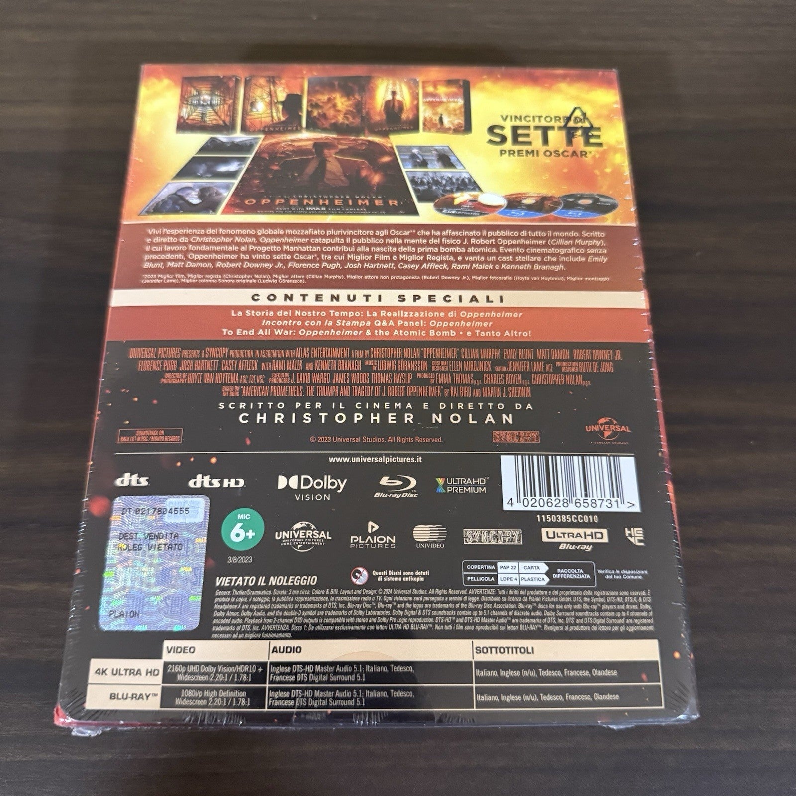 Oppenheimer Ultimate Collector Edition Steelbook (4K UHD BR Import) *NEW/SEALED*