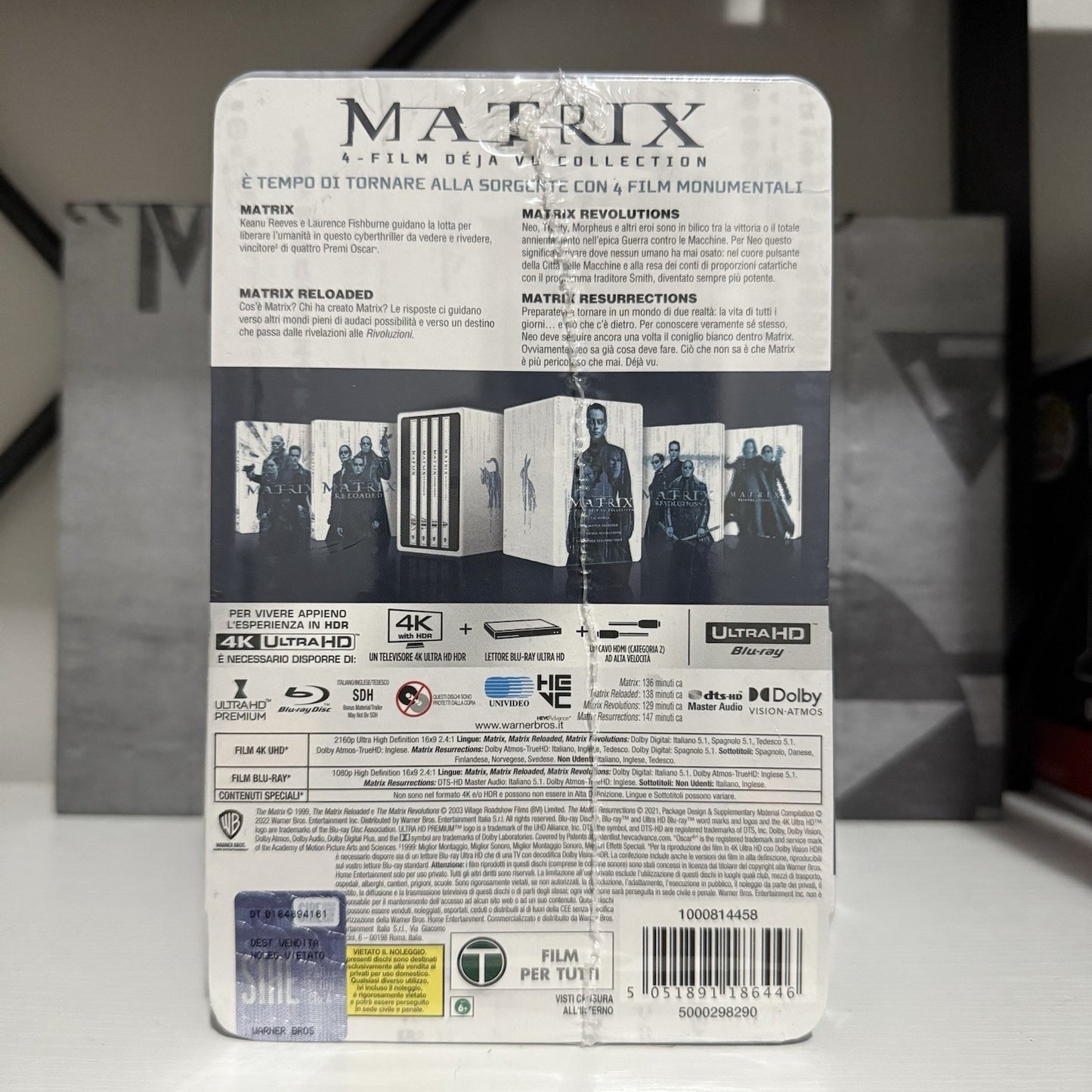The Matrix 4-Film Deja Vu Steelbook Collection 4K-UHD/Blu-ray Region Free! NEW!