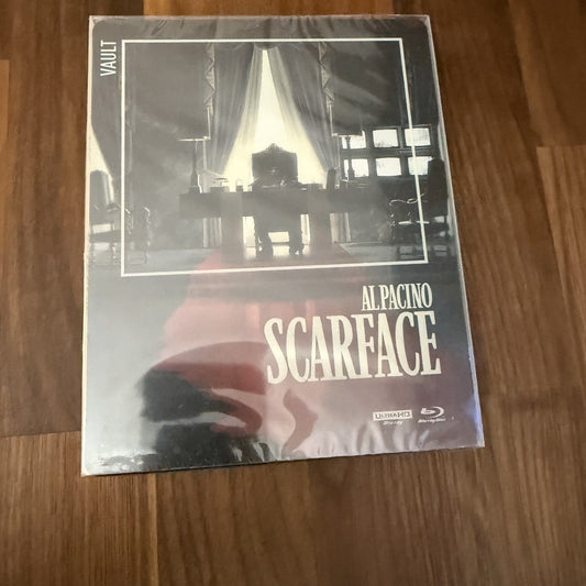 Scarface w. Film Vault Edition Steelbook (4K UHD + Blu-ray, Import, Region Free)