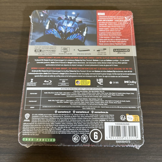 Batman & Robin w. Steelbook (4k UHD + Blu-ray, Region Free) *NEW/SEALED*