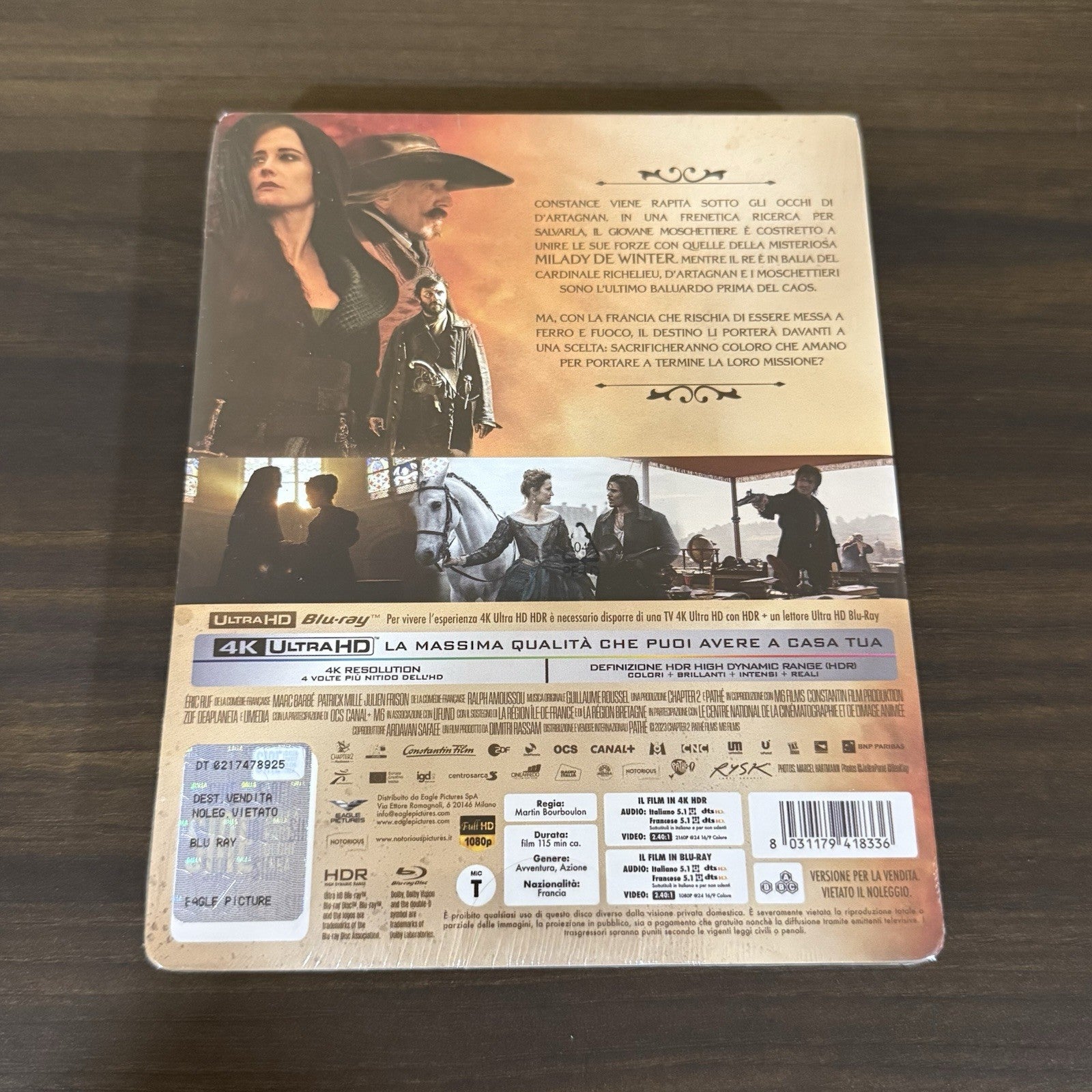 MILADY The Three Musketeers - film en 4K ULTRA HD + BLU-RAY ÉDITION STEELBOOK