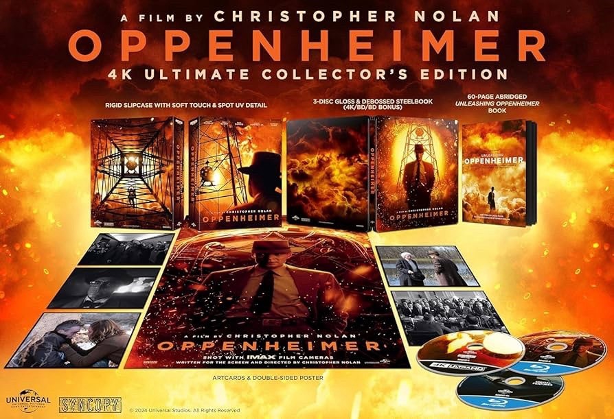 Oppenheimer Ultimate Collector Edition Steelbook (4K UHD BR Import) *NEW/SEALED*