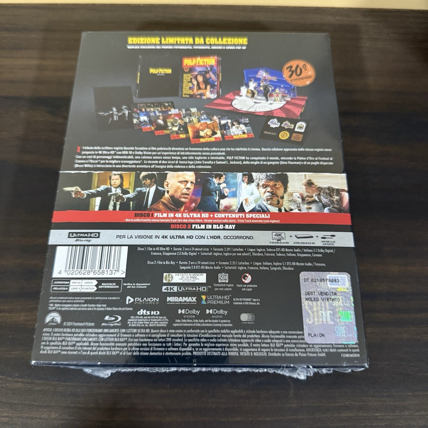 PULP FICTION 30TH Anniversary Limited Edition 4k Ultra HD Blu Ray Boxset