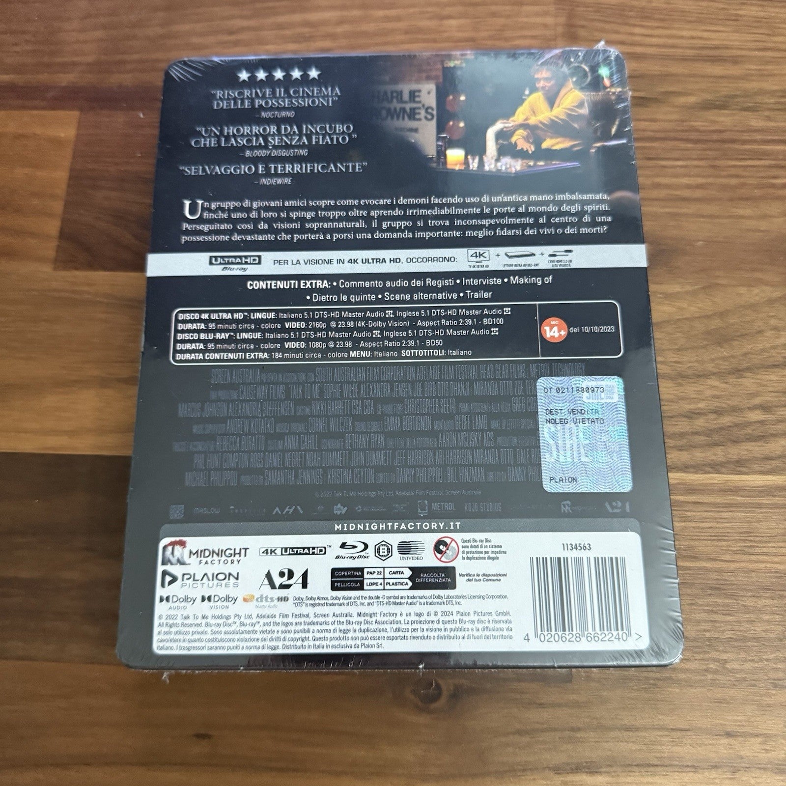 Talk to Me w. Steelbook (4K UHD + Blu-ray, EU Import) *NEW/SEALED*