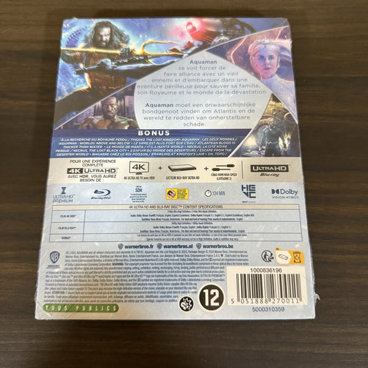 Aquaman and the Lost Kingdom w. Steelbook (4K UHD + Blu-ray, Region Free) *NEW*