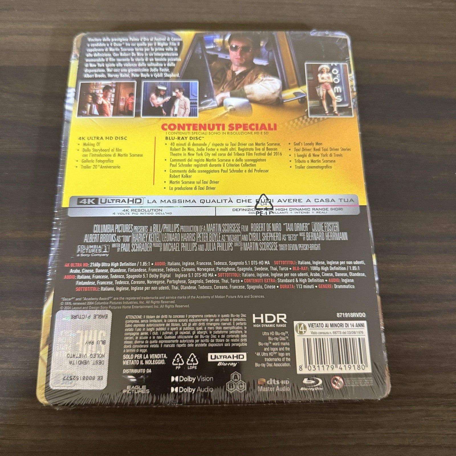 Taxi Driver w. Steelbook (4K UHD + Blu-ray, EU Import, Region Free) *NEW/SEALED*