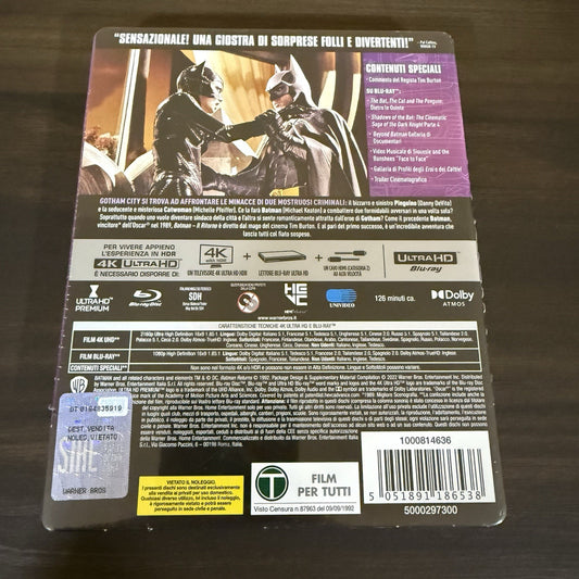 Batman Returns w. Steelbook (4K UHD + Blu-ray, Import, Region Free) *NEW*