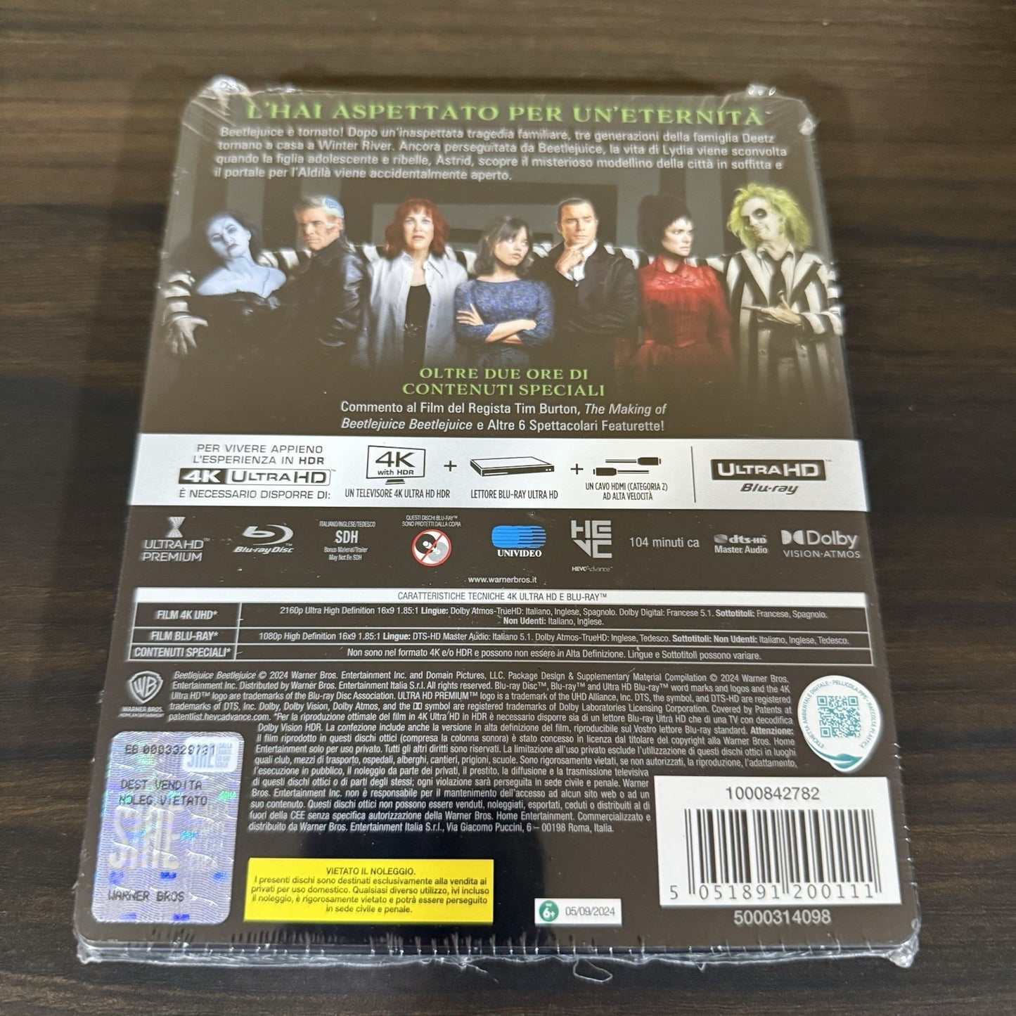 Beetlejuice Beetlejuice w. Steelbook (4K UHD + Blu-ray, EU Import, Region Free)