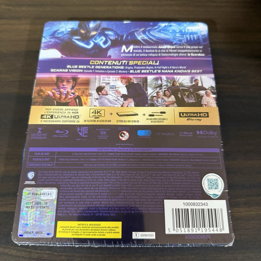 Blue Beetle w Steelbook V2 (4K + Blu-ray, EU Import, Region Free) *NEW*