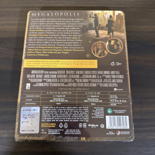 Megalopolis. Steelbook (4K UHD + Blu-ray, EU Import, Region Free) *NEW SEALED*
