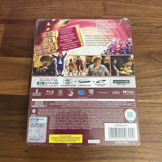 Wonka V1 Steelbook (4K UHD + Blu-ray, 2023, EU Import, Region Free) *NEW*