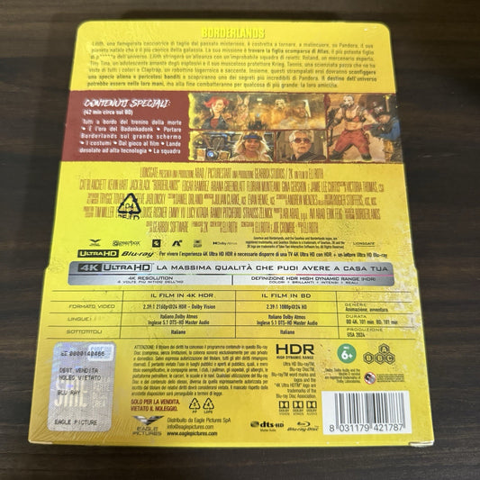 Borderlands w. Claptrap Steelbook (4K UHD + Blu-ray, EU Import, Region Free) NEW