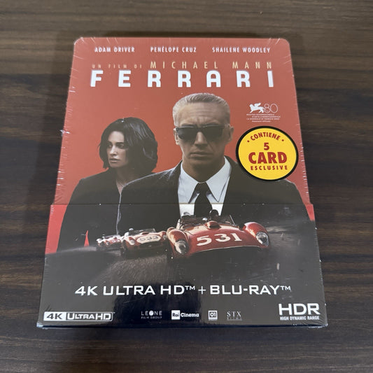 Michael Mann's Ferrari w. Steelbook (4K UHD + Blu-ray, Import, Region Free) NEW