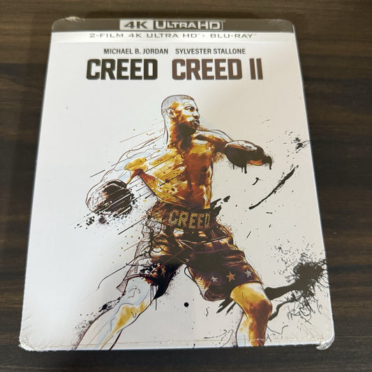 Creed I + Creed II Double Pack w. Steelbook (4K UHD + Blu-ray, Region Free) NEW