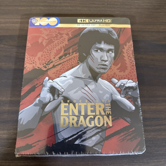 Enter the Dragon w. Steelbook (4K UHD Blu-ray, Import, 1973) *NEW/SEALED*