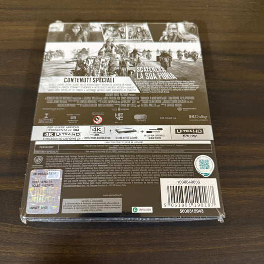 Furiosa: A Mad Max Saga Black & Chrome Edition Steelbook 4K UHD Steelbook